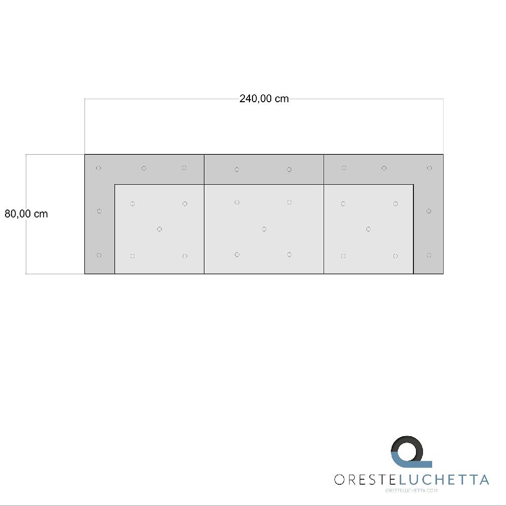 Oresteluchetta Divano 3 Posti YANTRA WAFFLE MULTICOLOR Composizione 51