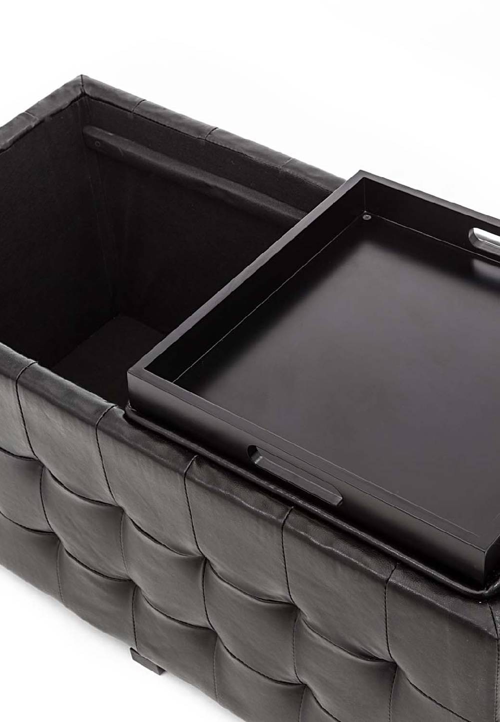 Oresteluchetta Doppio Pouf Poggiapiedi LOWELL BLACK