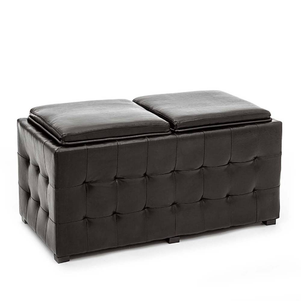Oresteluchetta doppio pouf poggiapiedi LOWELL BLACK