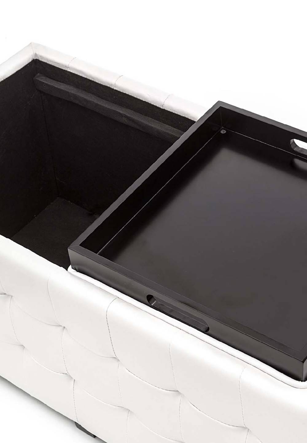 Oresteluchetta Doppio Pouf Poggiapiedi LOWELL WHITE