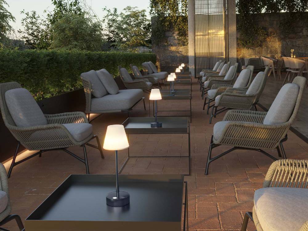 Oresteluchetta Lampada Da Tavolo ADELAIDE SLIM 30 GREY