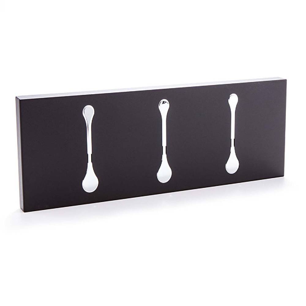 Oresteluchetta appendiabiti da muro AUSTIN 3 BLACK