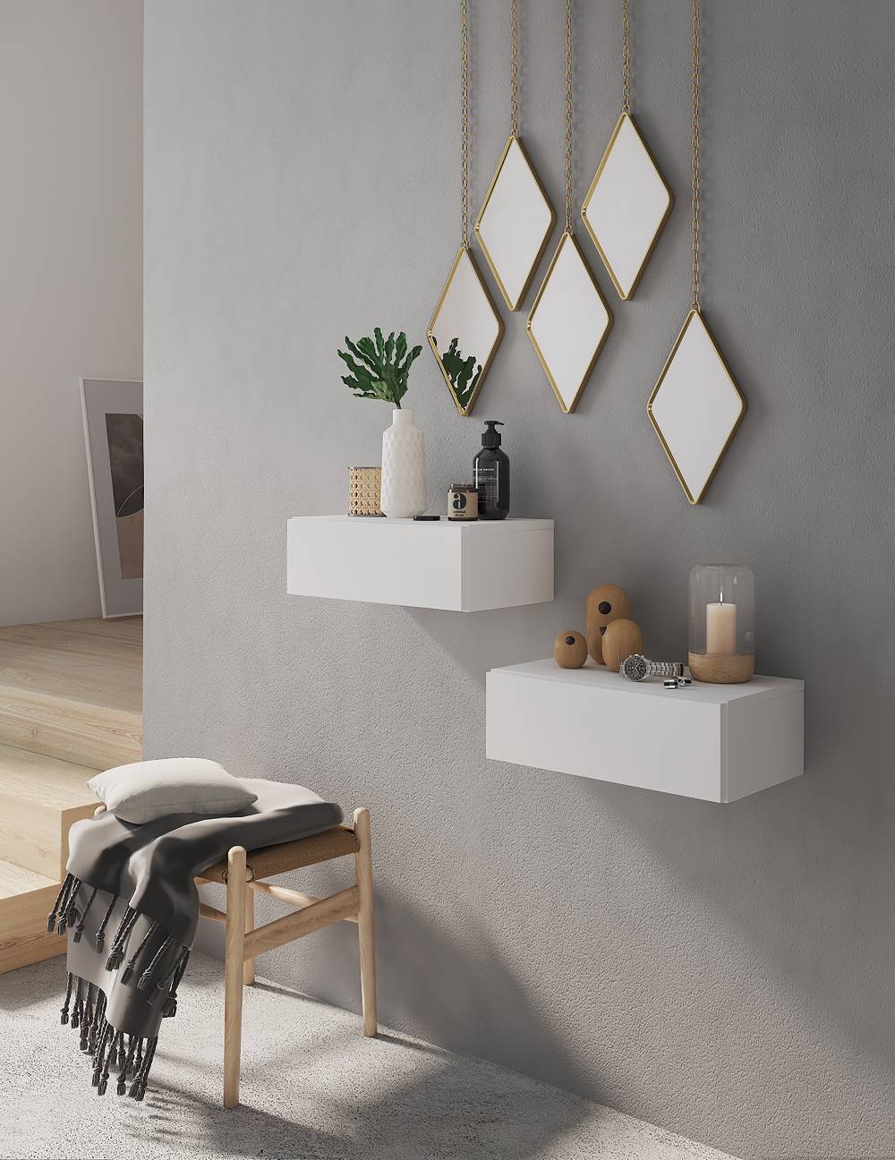 Oresteluchetta Comodino / Cassetto Sospeso MEDY