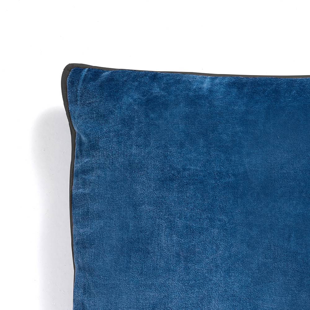 Oresteluchetta Cuscino VELVET BLUE & GREY