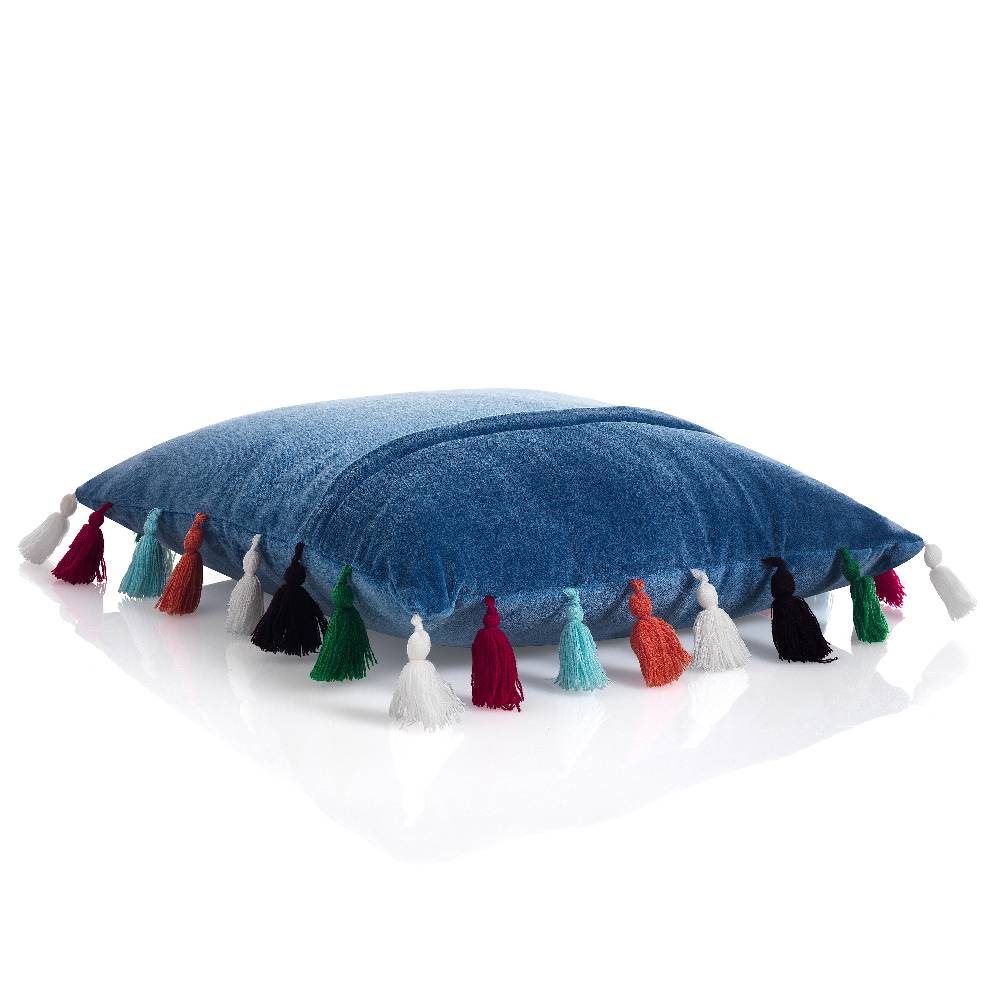 Oresteluchetta Cuscino VELVET DECOR BLUE