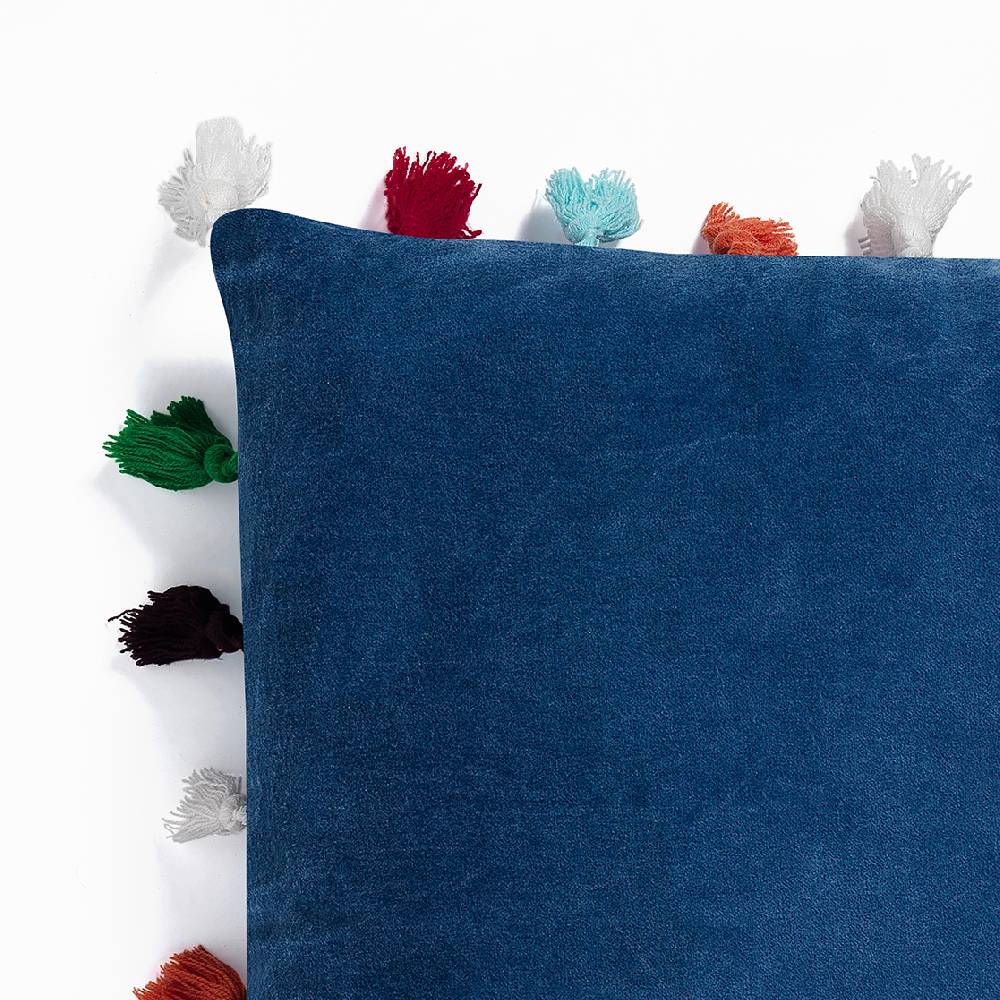 Oresteluchetta Cuscino VELVET DECOR BLUE