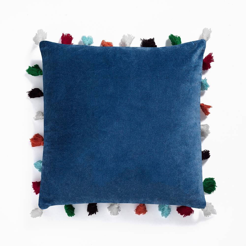 Oresteluchetta Cuscino VELVET DECOR BLUE