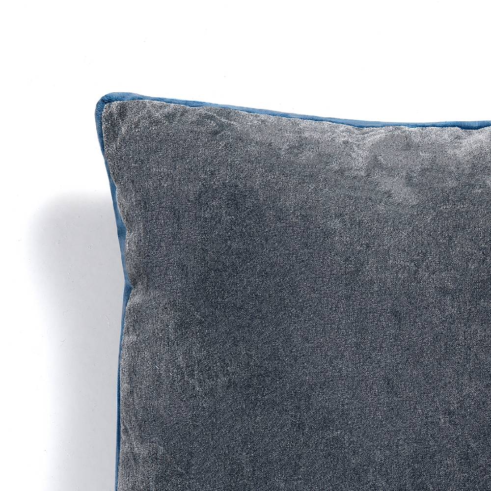 Oresteluchetta Cuscino VELVET GREY & BLUE