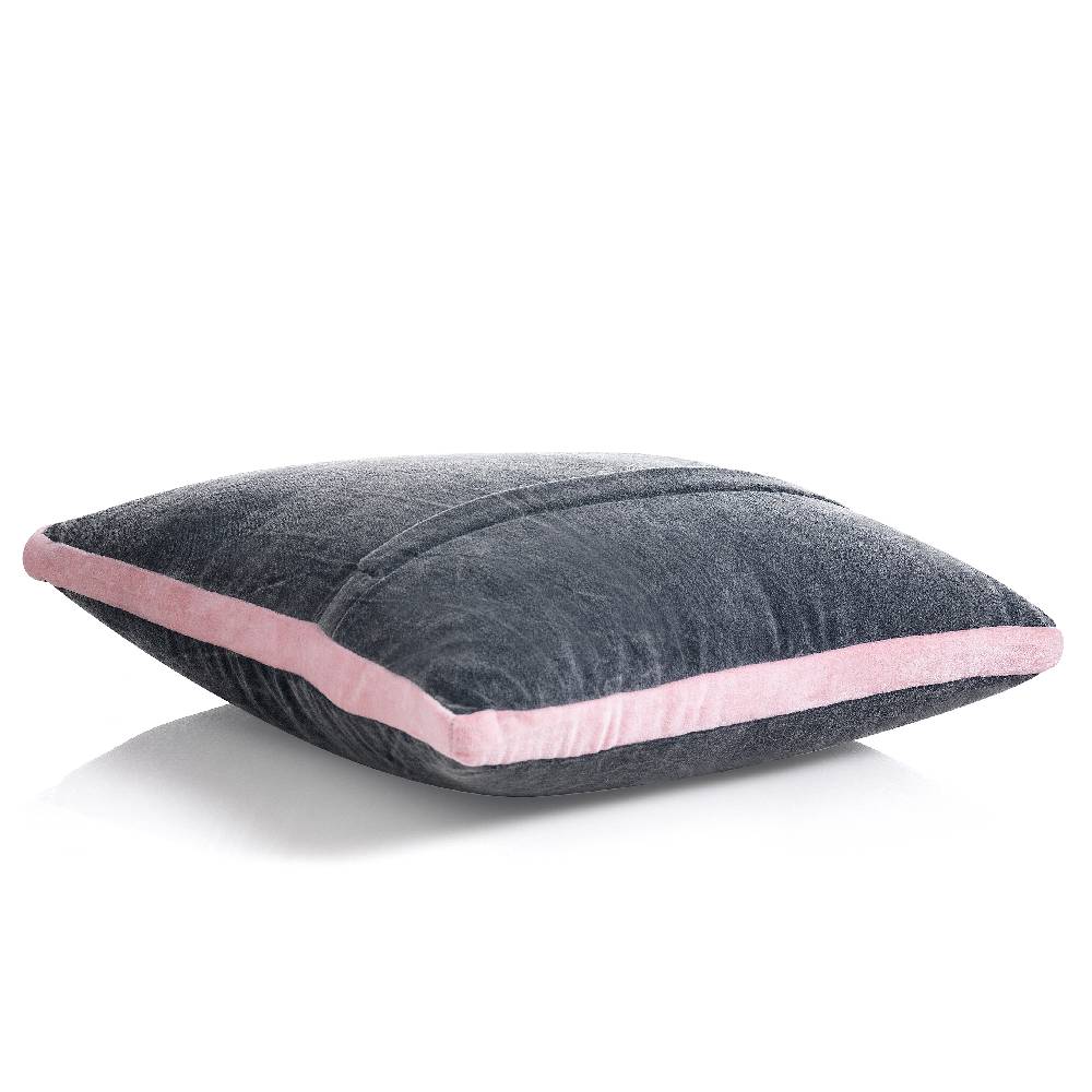 Oresteluchetta Cuscino VELVET GREY & PINK