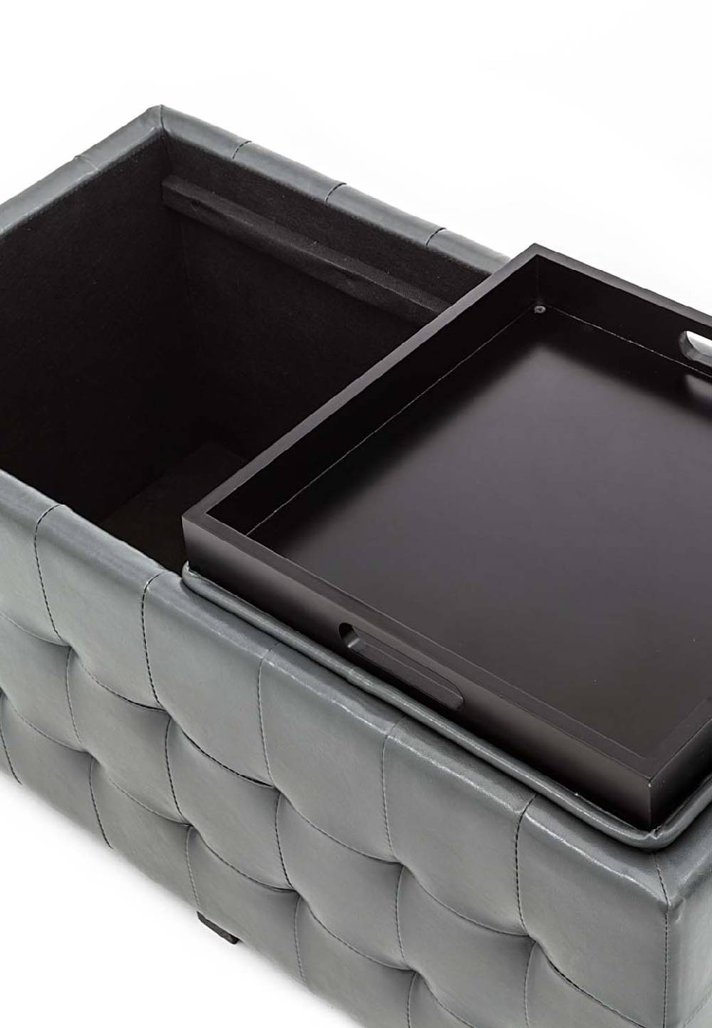 Oresteluchetta Doppio Pouf Poggiapiedi LOWELL GREY