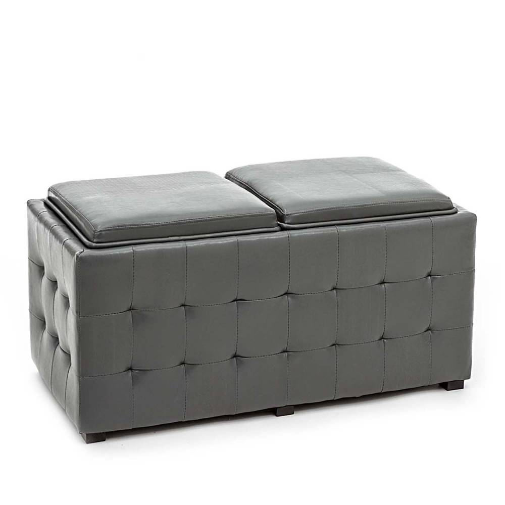 Oresteluchetta doppio pouf poggiapiedi LOWELL GREY