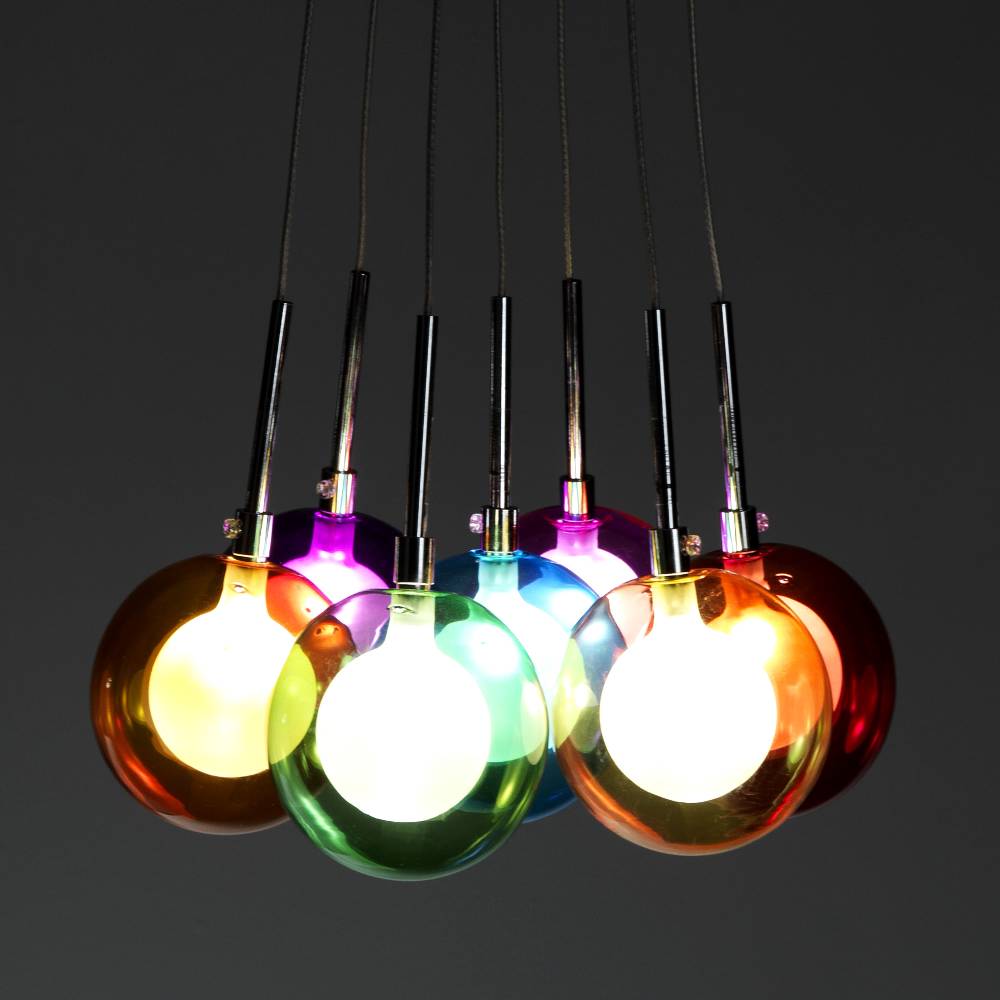 Oresteluchetta LAMPADARIO 7 LUCI RAINBOW COLORS