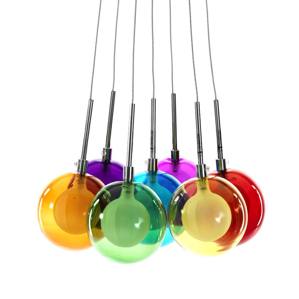Oresteluchetta LAMPADARIO 7 LUCI RAINBOW COLORS