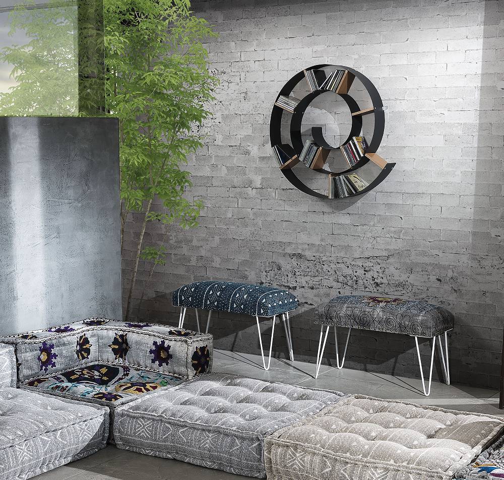 Oresteluchetta MENSOLA DA PARETE TWIST DARK GREY