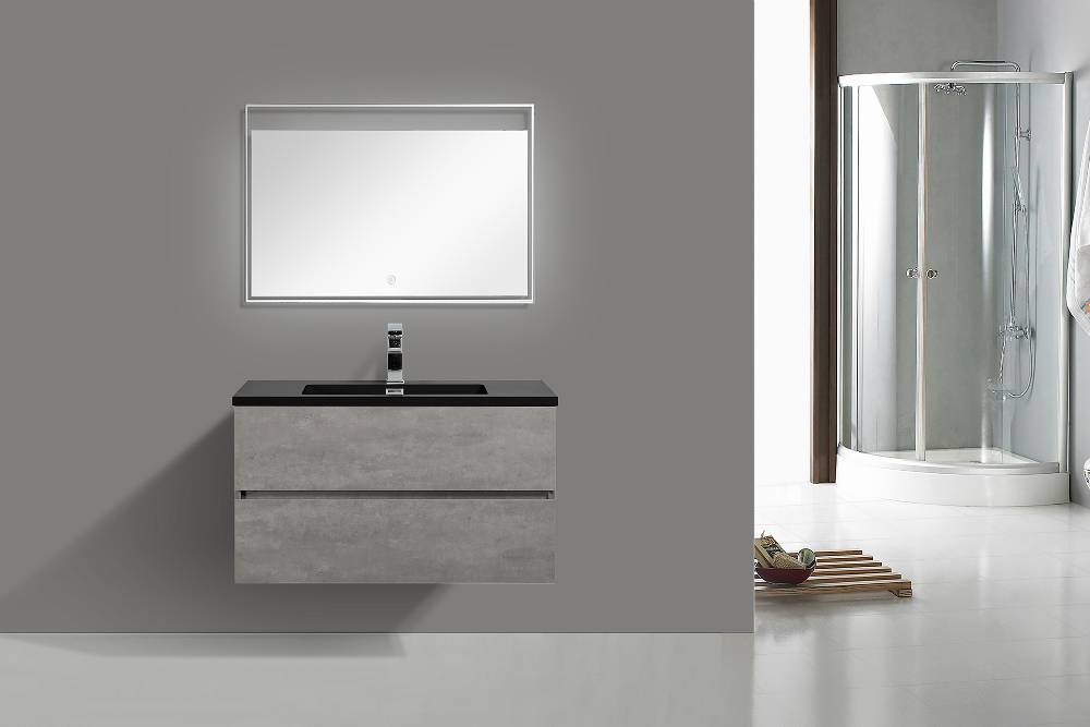 Oresteluchetta Mobile Bagno ANNAT BLACK CEMENT 90