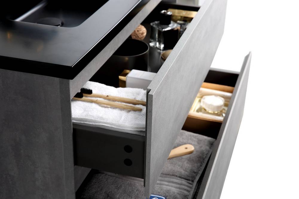 Oresteluchetta Mobile Bagno ANNAT BLACK CEMENT 90