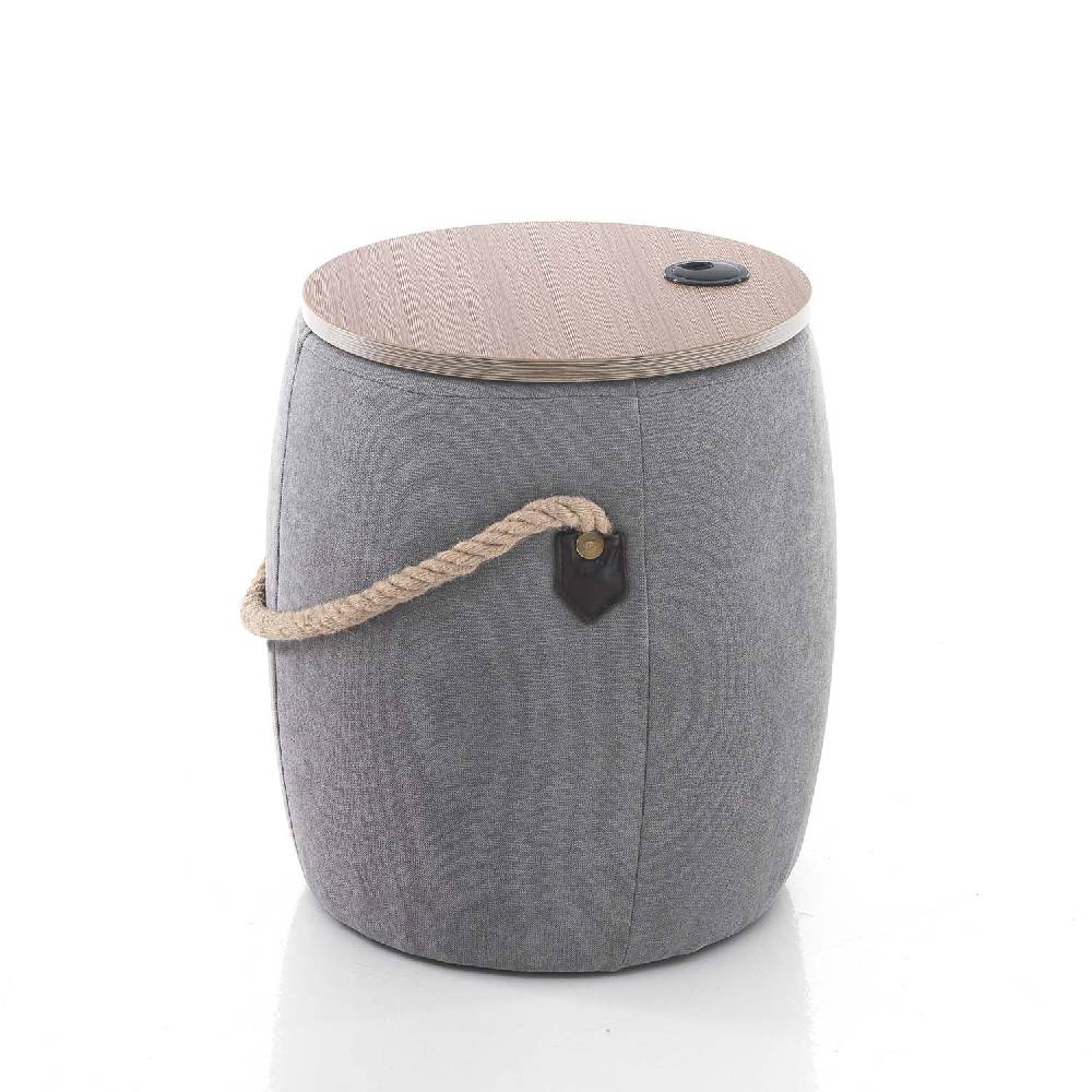 Oresteluchetta Pouf contenitore ANCHOR GREY