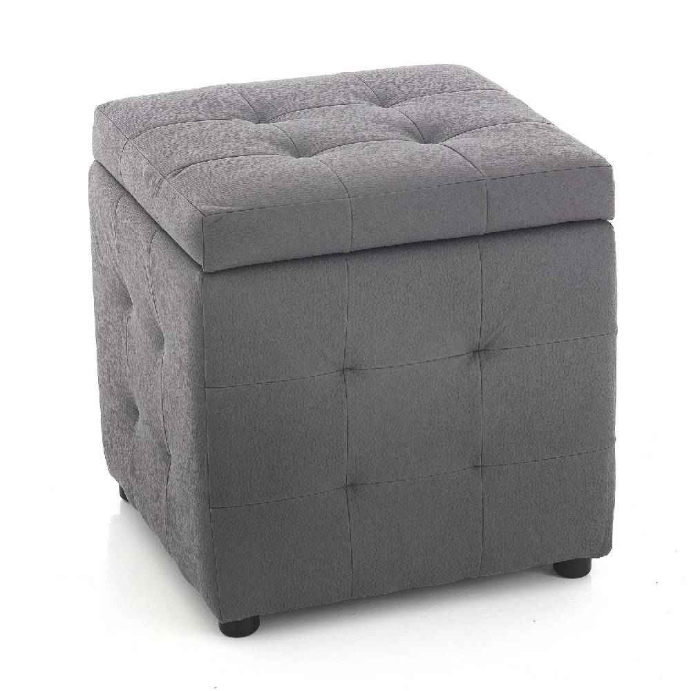 Oresteluchetta Pouf contenitore KILLEEN DARK GREY