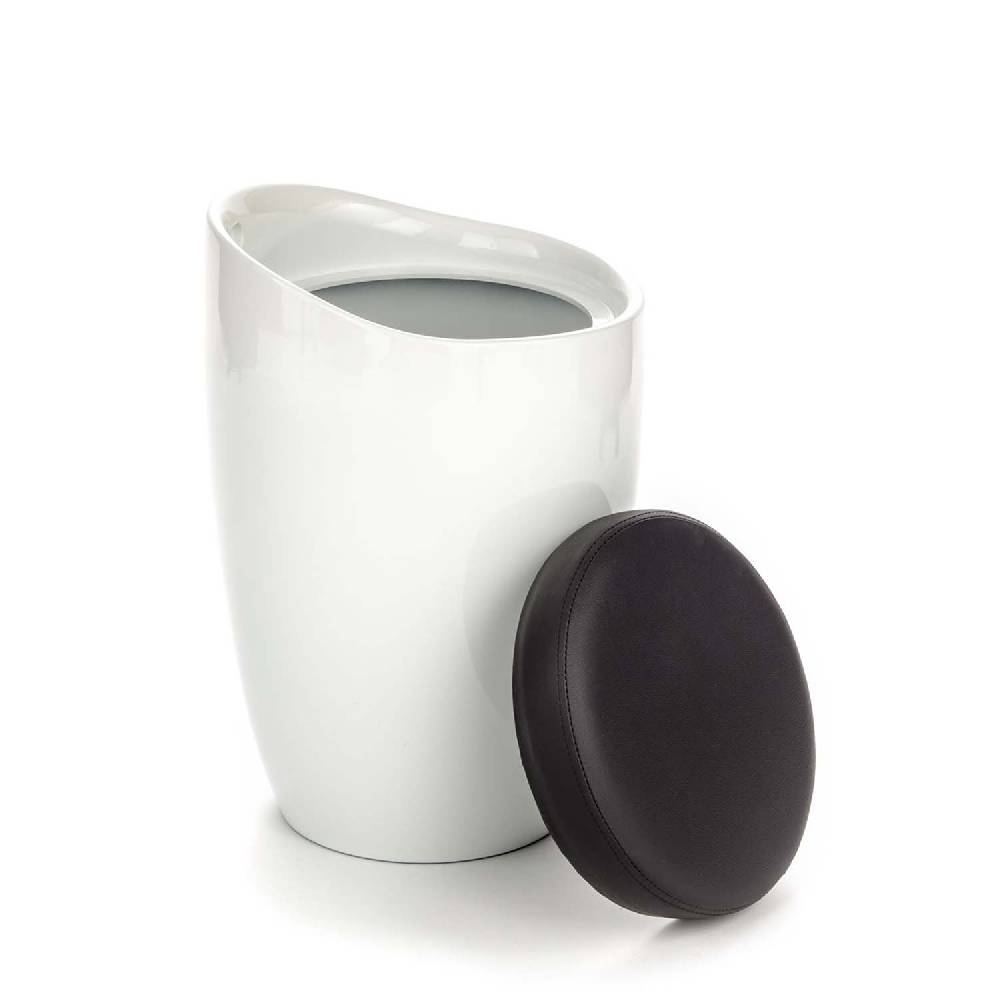 Oresteluchetta Pouf/contenitore MONO WHITE