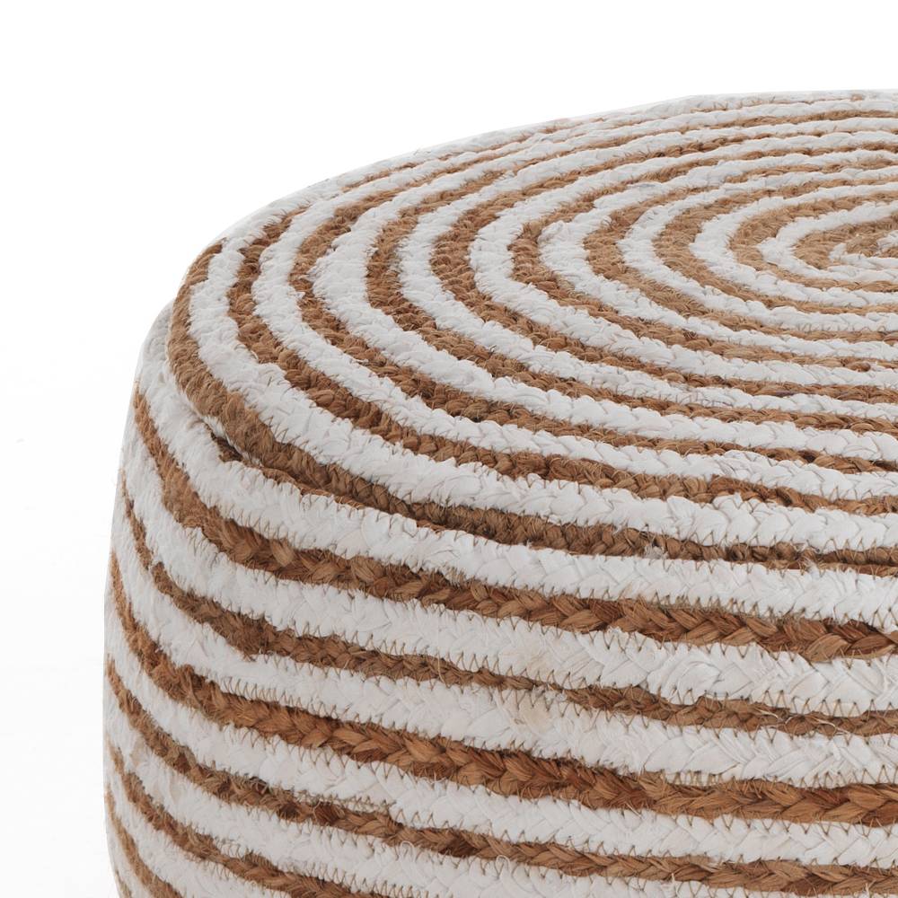 Oresteluchetta Pouf Juta ROUND WHITE