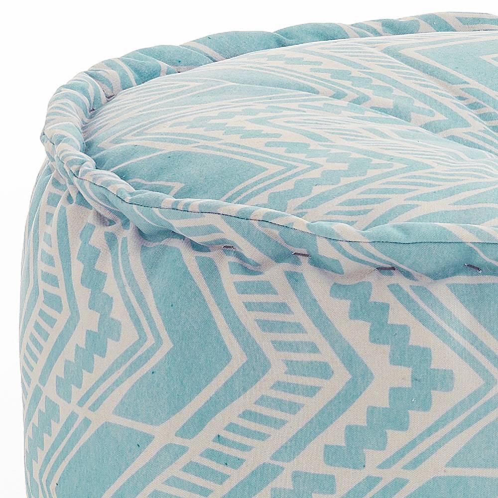 Oresteluchetta Pouf OUTDOOR YANTRA IKAT MINT