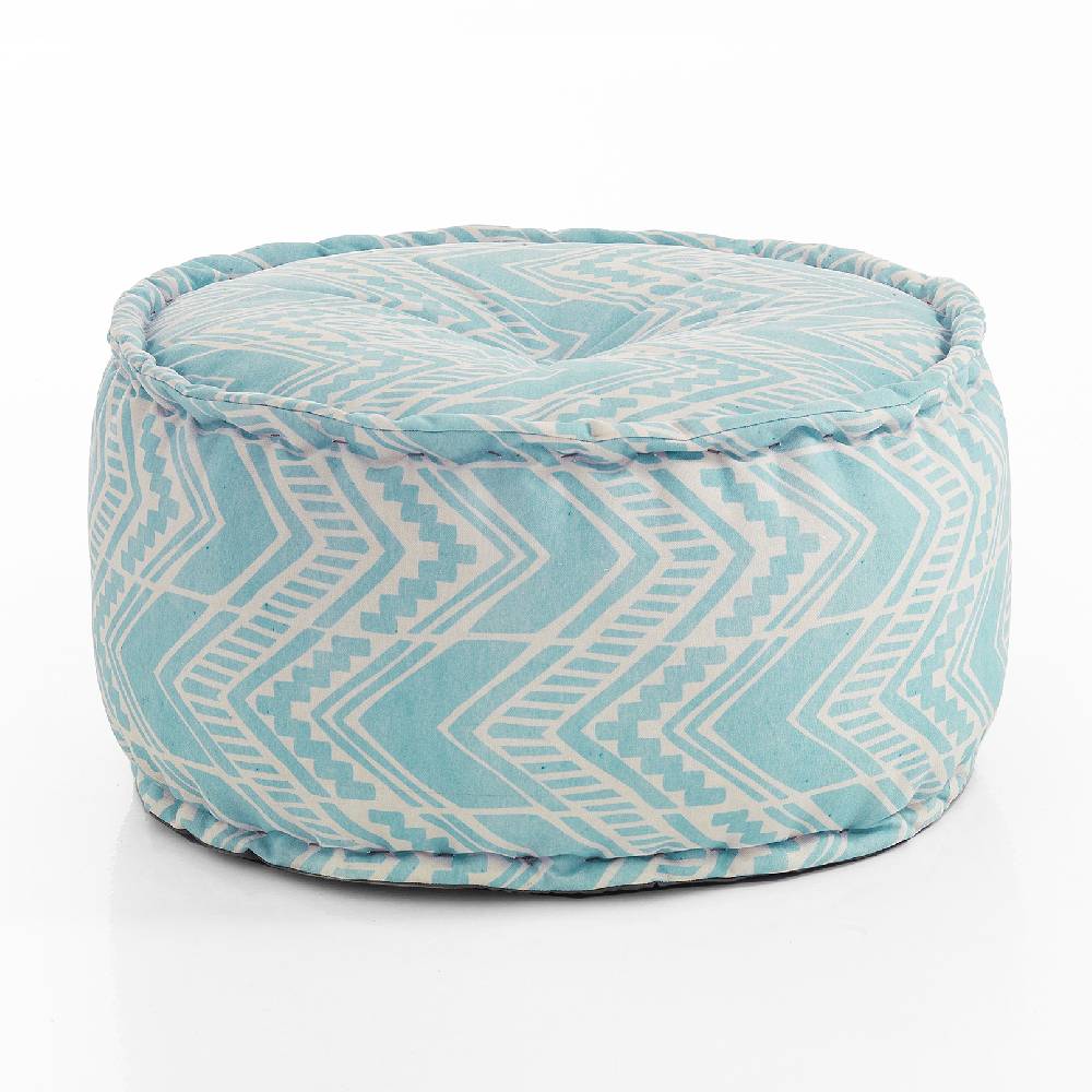 Oresteluchetta Pouf OUTDOOR YANTRA IKAT MINT