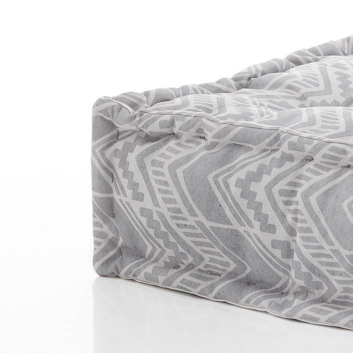 Oresteluchetta Pouf Quadrato OUTDOOR IKAT GREY
