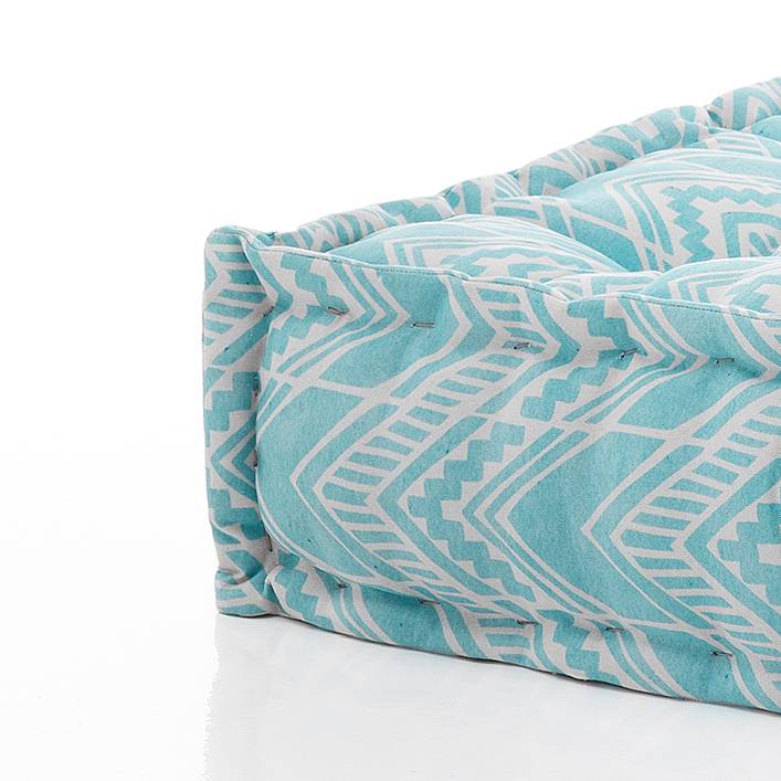 Oresteluchetta Pouf Quadrato OUTDOOR IKAT MINT