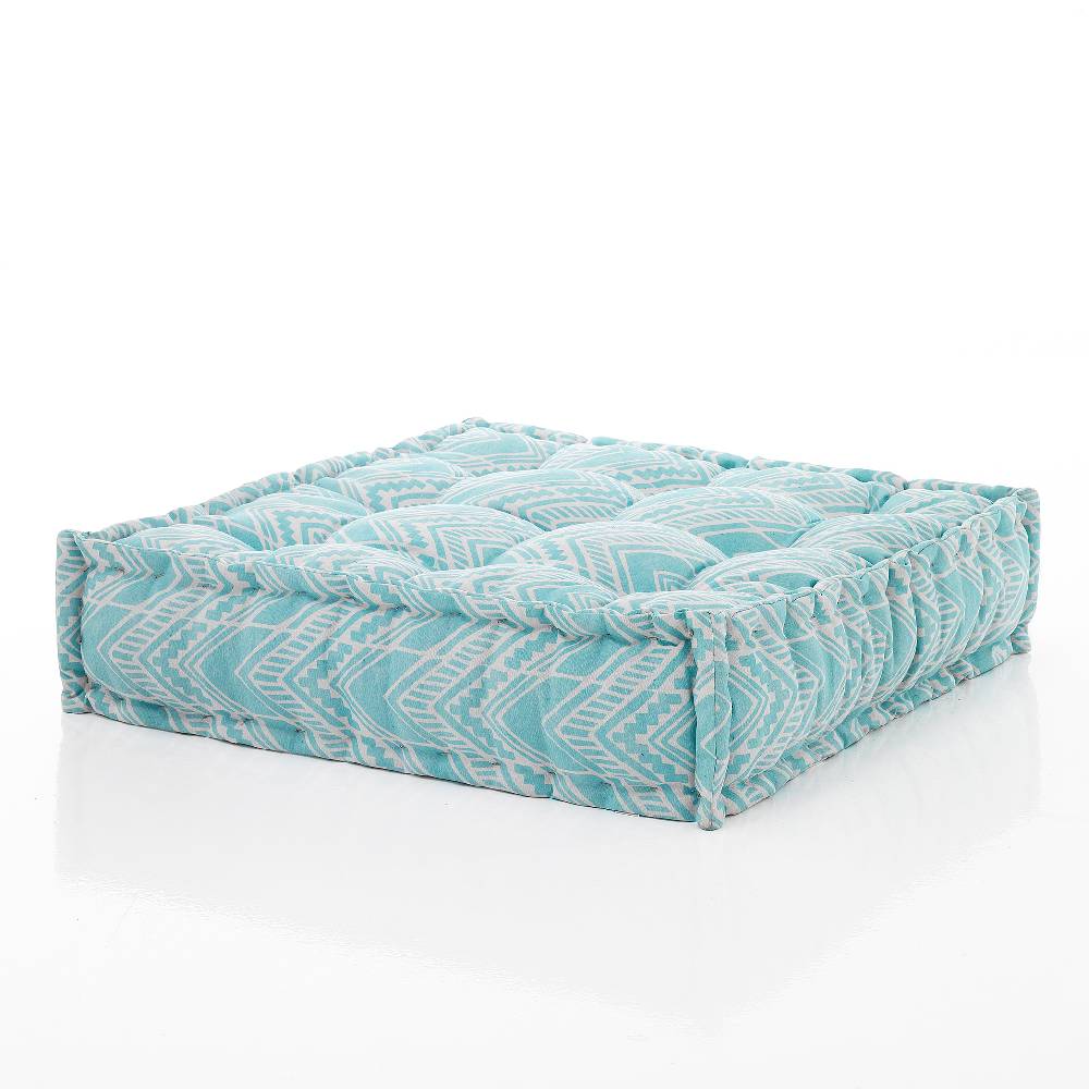 Oresteluchetta Pouf quadrato OUTDOOR IKAT MINT