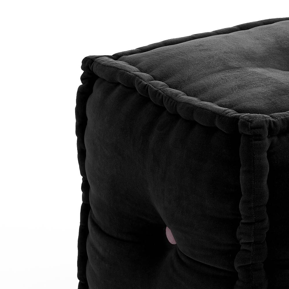 Oresteluchetta Pouf Quadrato VELVET BLACK
