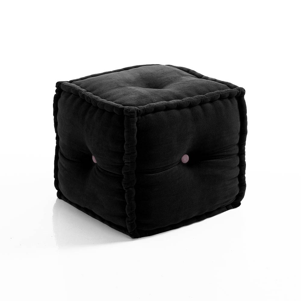 Oresteluchetta Pouf quadrato VELVET BLACK