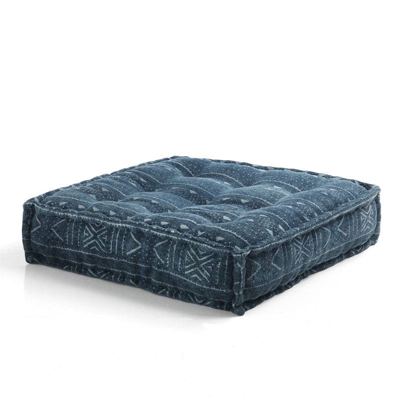 Oresteluchetta Pouf quadrato YANTRA BLUE