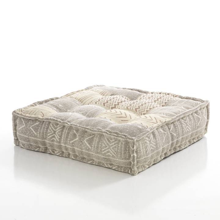 Oresteluchetta Pouf quadrato YANTRA BROWN /BEIGE