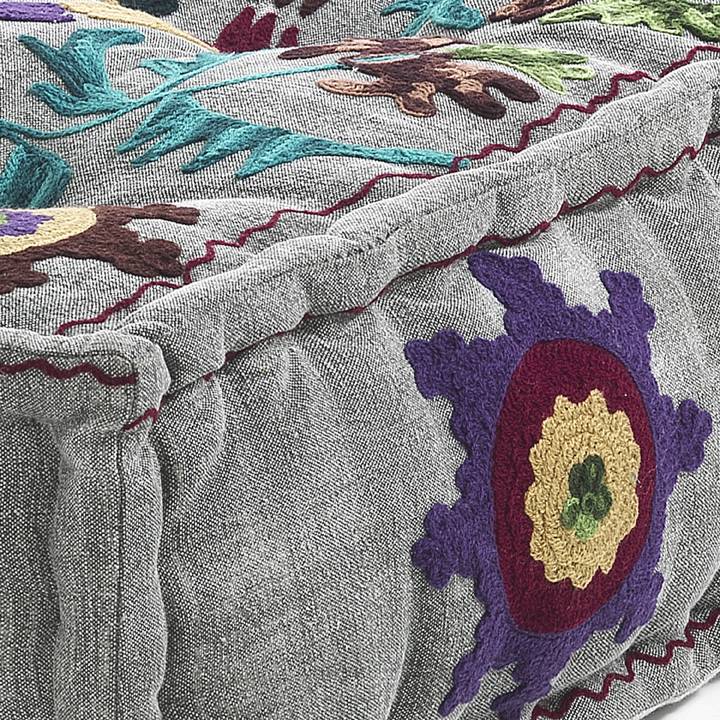 Oresteluchetta Pouf Quadrato YANTRA LIGHT GREY