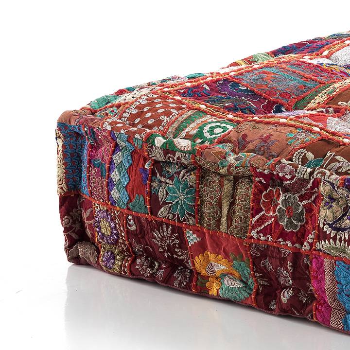 Oresteluchetta Pouf Quadrato YANTRA RED PATCH