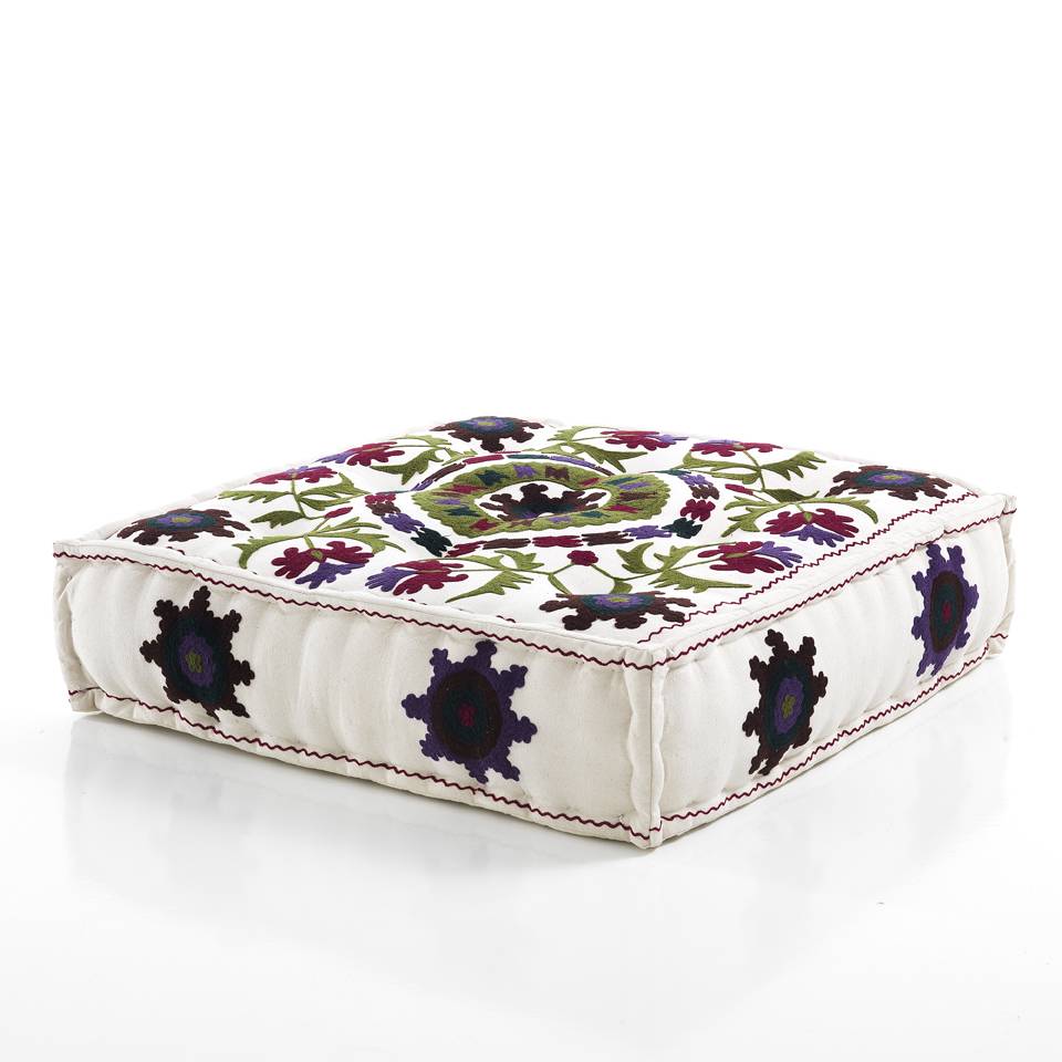 Oresteluchetta Pouf quadrato YANTRA WHITE