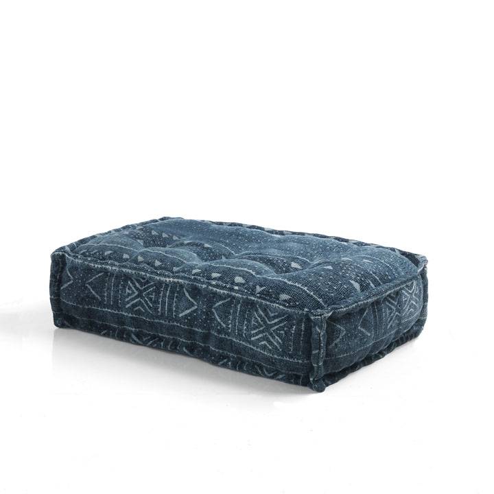 Oresteluchetta Pouf rettangolare YANTRA BLUE