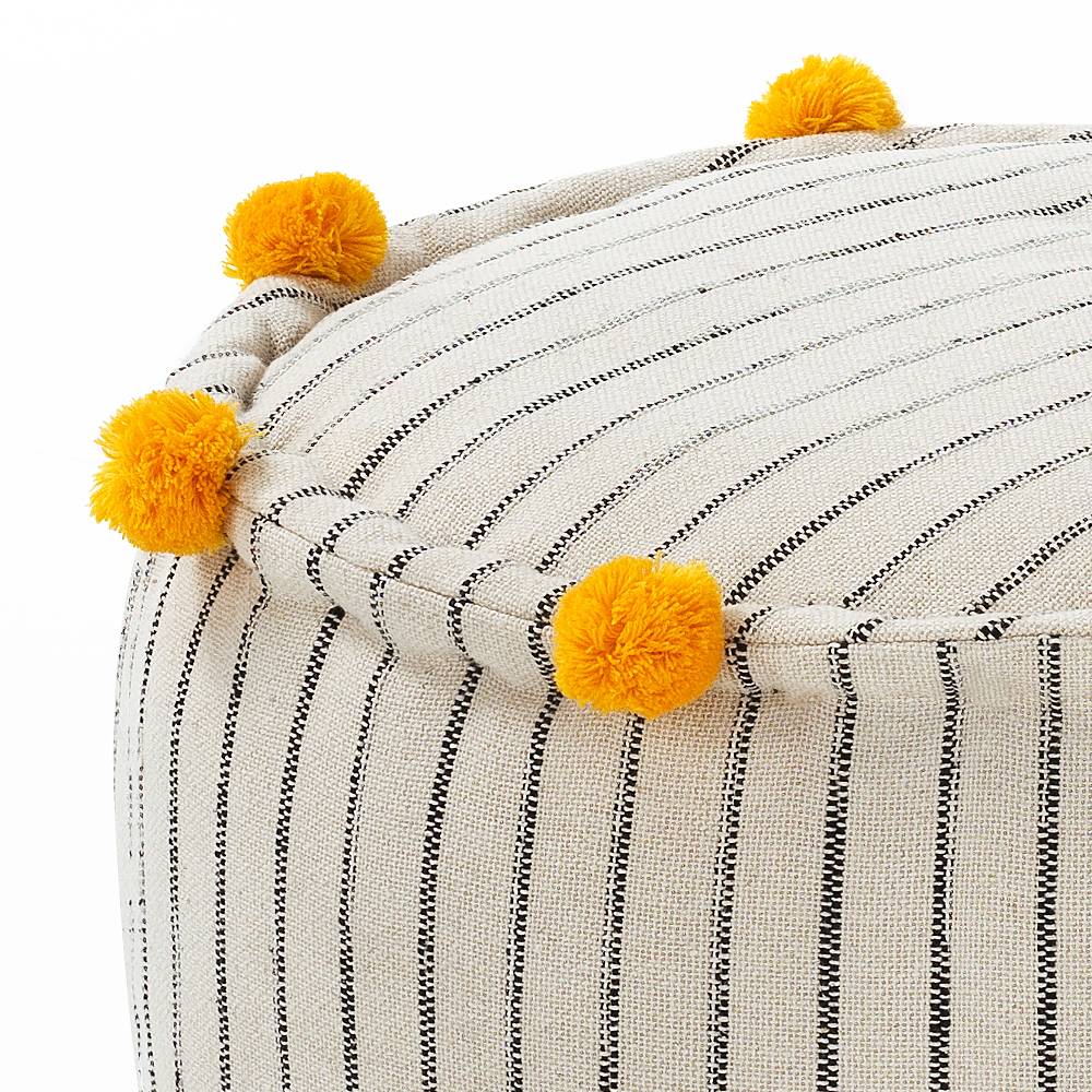Oresteluchetta Pouf Rotondo STRIPE-A YELLOW