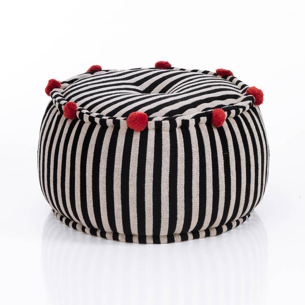 Oresteluchetta Pouf rotondo STRIPE-B CORAL