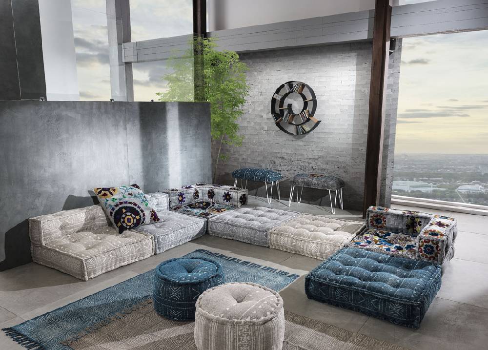 Oresteluchetta Pouf Rotondo YANTRA BROWN