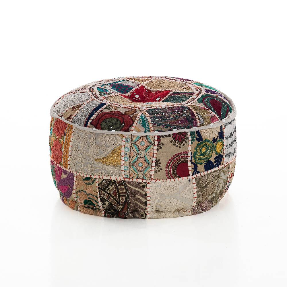 Oresteluchetta Pouf rotondo YANTRA PATCH SMALL