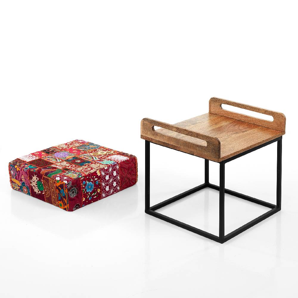 Oresteluchetta Pouf / Tavolino YANTRA RED PATCH