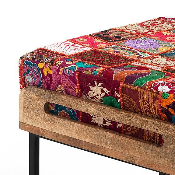 Oresteluchetta Pouf / Tavolino YANTRA RED PATCH