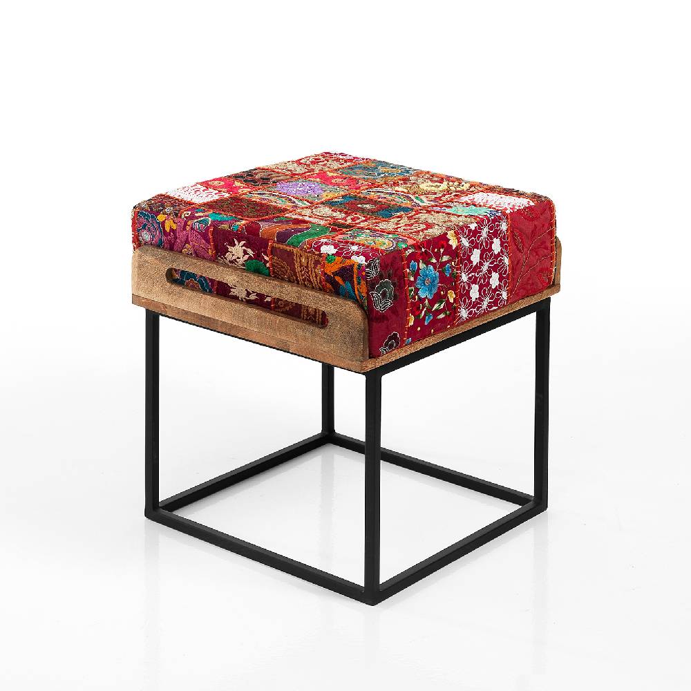 Oresteluchetta Pouf / Tavolino YANTRA RED PATCH
