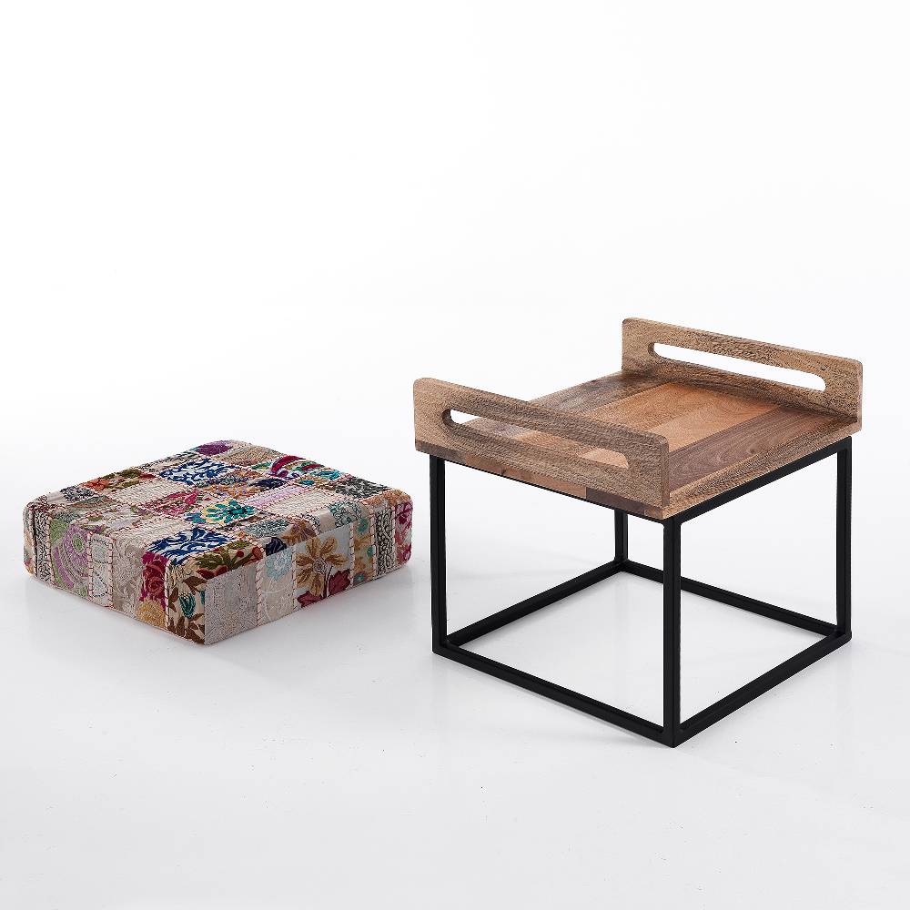 Oresteluchetta Pouf / Tavolino YANTRA WHITE PATCH