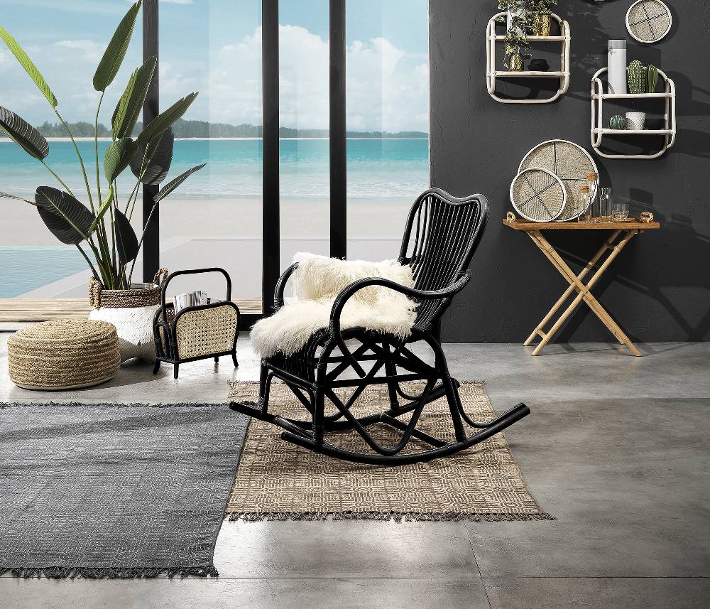 Oresteluchetta Sedia A Dondolo PEACE BLACK