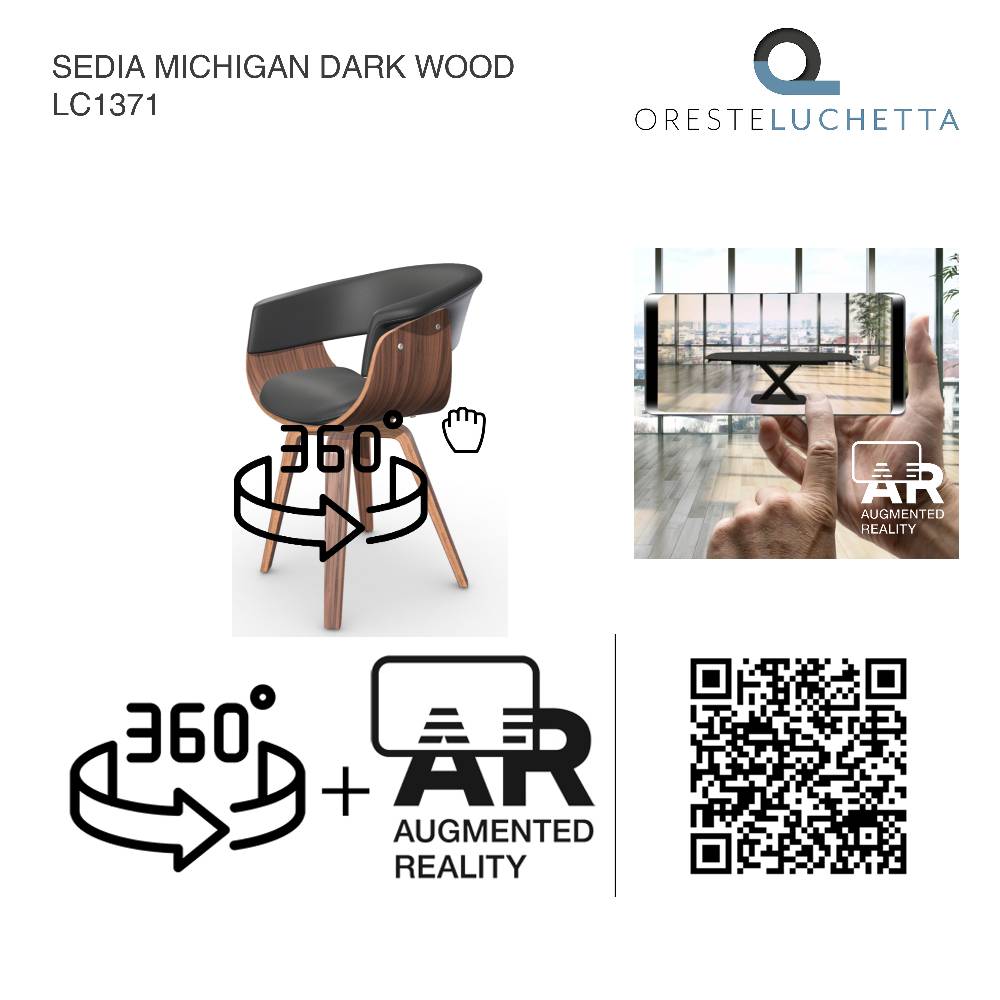 Oresteluchetta SEDIA MICHIGAN DARK WOOD