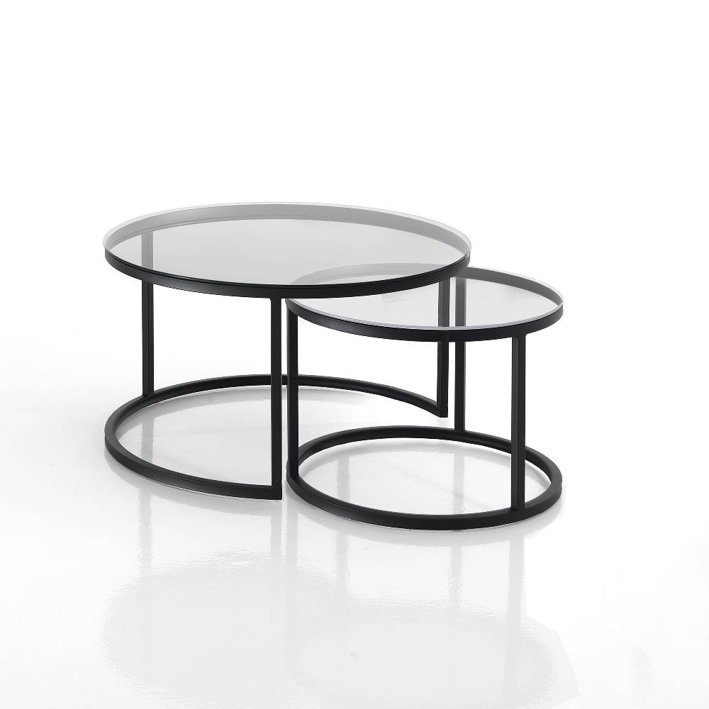 Oresteluchetta Set 2 tavolini LOGAN EVO CLEAR