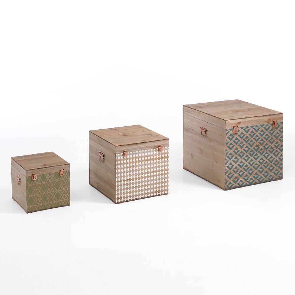 Oresteluchetta Set 3 bauli p/oggetti GIPSY