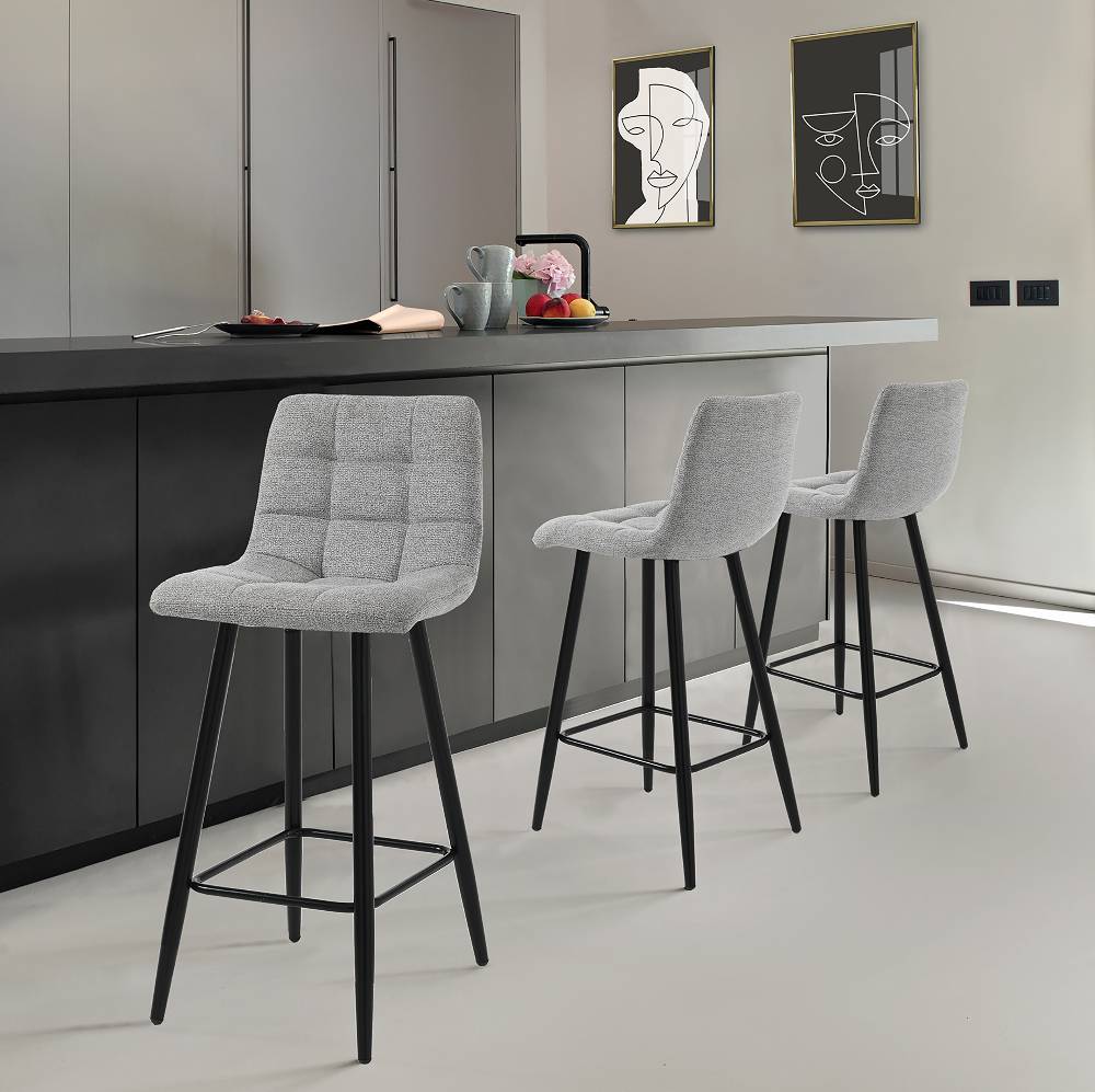 Oresteluchetta SGABELLO AMELIE LIGHT GREY HOME